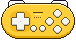 Pixel-art yellow 8BitDo Zero 2